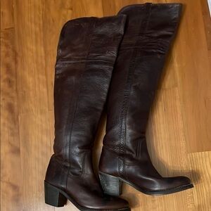 NWT FRYE DARK Brown Over the Knee Boots